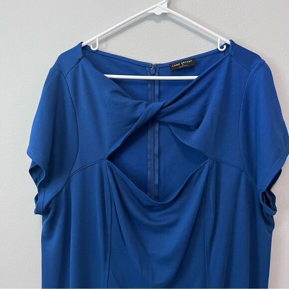 Lane Bryant Cobalt Blue Sheath Dress Size 22 - Picture 2 of 7